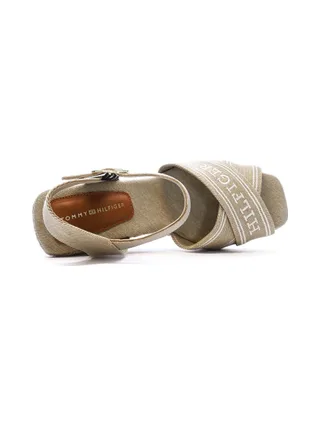 Sandales Compensées Beiges Femme Tommy Hilfiger FW0FW08668 4