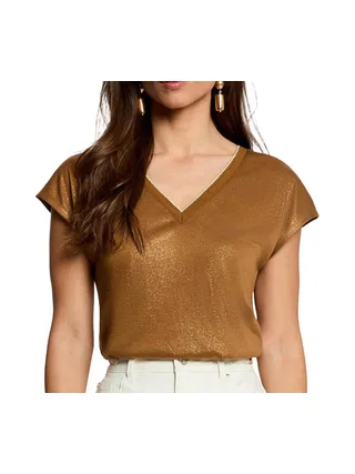 T-Shirt Marron Femme Morgan Fantaisie 1