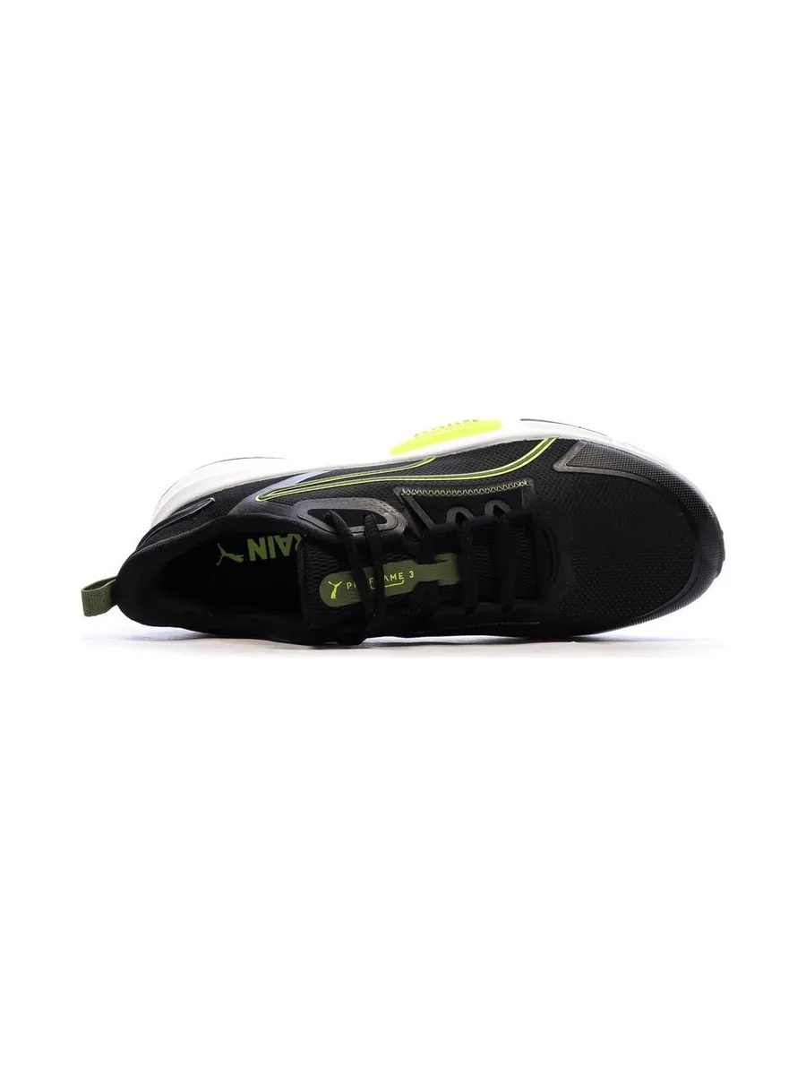 Chaussures de running Noires/Jaunes Homme Puma Pwrframe 5