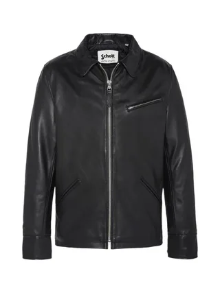 Veste En Cuir Noire Homme Schott LC9521D 1