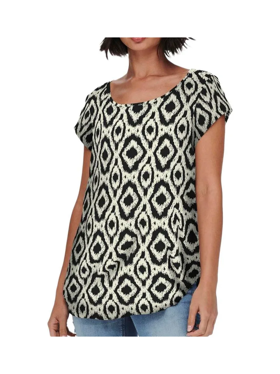 Top Noir/Beige à motifs Femme Only Nova 2