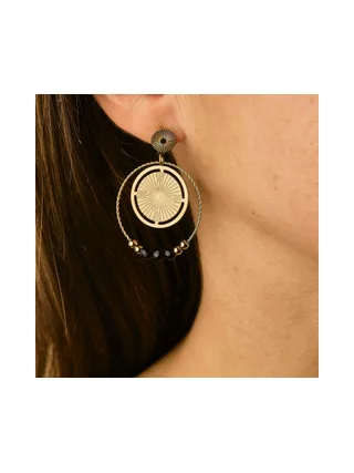 Boucles d'oreilles Dora - Noir 2