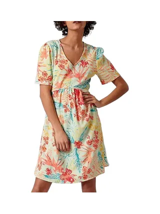 Robe Verte Fleurie Femme Kaporal CADILE 1