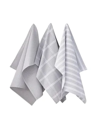 Lot De 3 Torchons Gris Today Essential 2