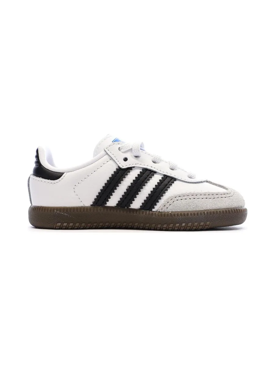 Baskets Blanches/Marron Mixte Adidas Samba 3