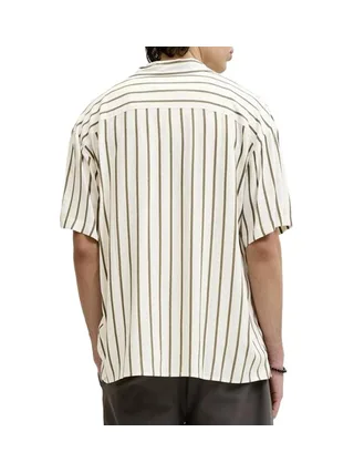 Chemise Blanc/Kaki Homme Jack & Jones Jjejeff 2