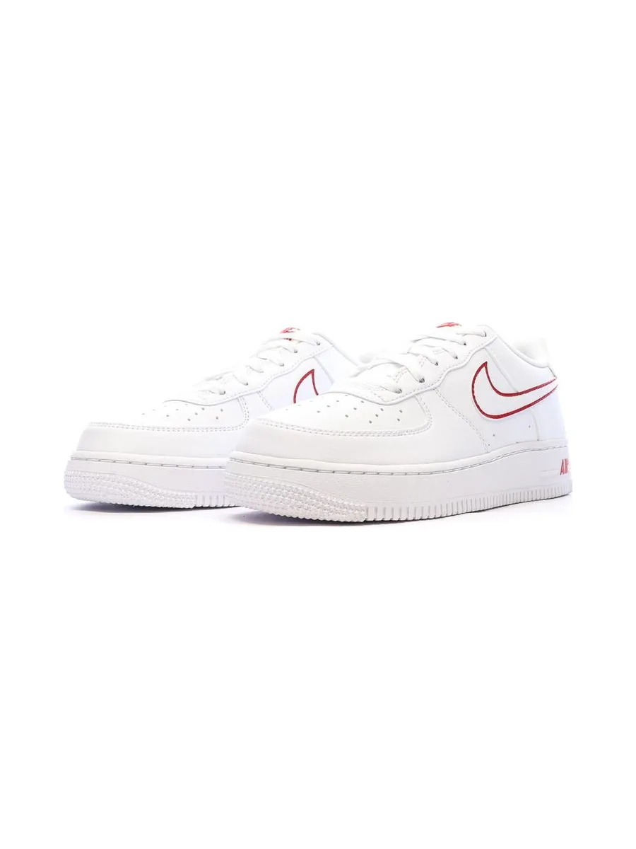Baskets Blanche/Rouges Garçon Nike Air Force 1 7