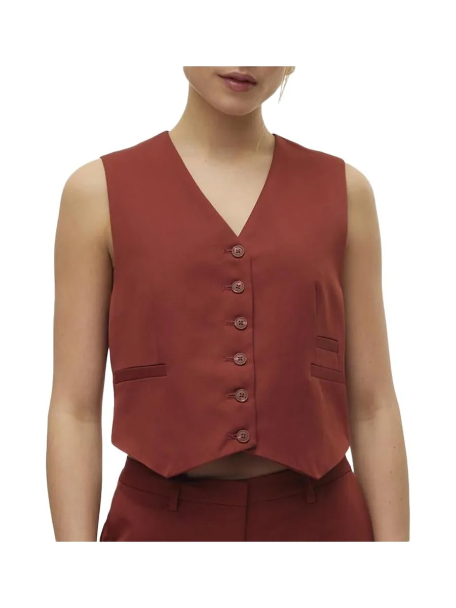 Gilet Sans Manches Terracotta Femme Vero Moda Tara 2