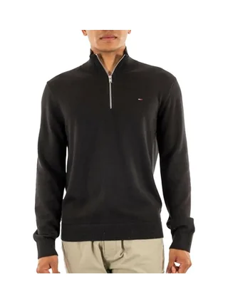 Pull 1/4 Zip Noir Homme Tommy Hilfiger Light 1
