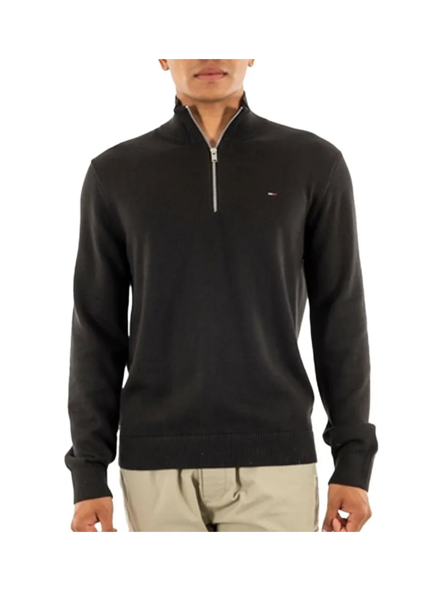 Pull 1/4 Zip Noir Homme Tommy Hilfiger Light 2