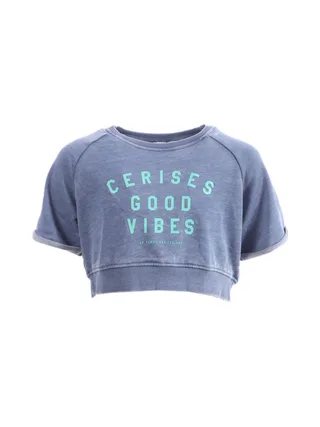 Sweat Court Bleu Fille Le Temps Des Cerises Damina 1