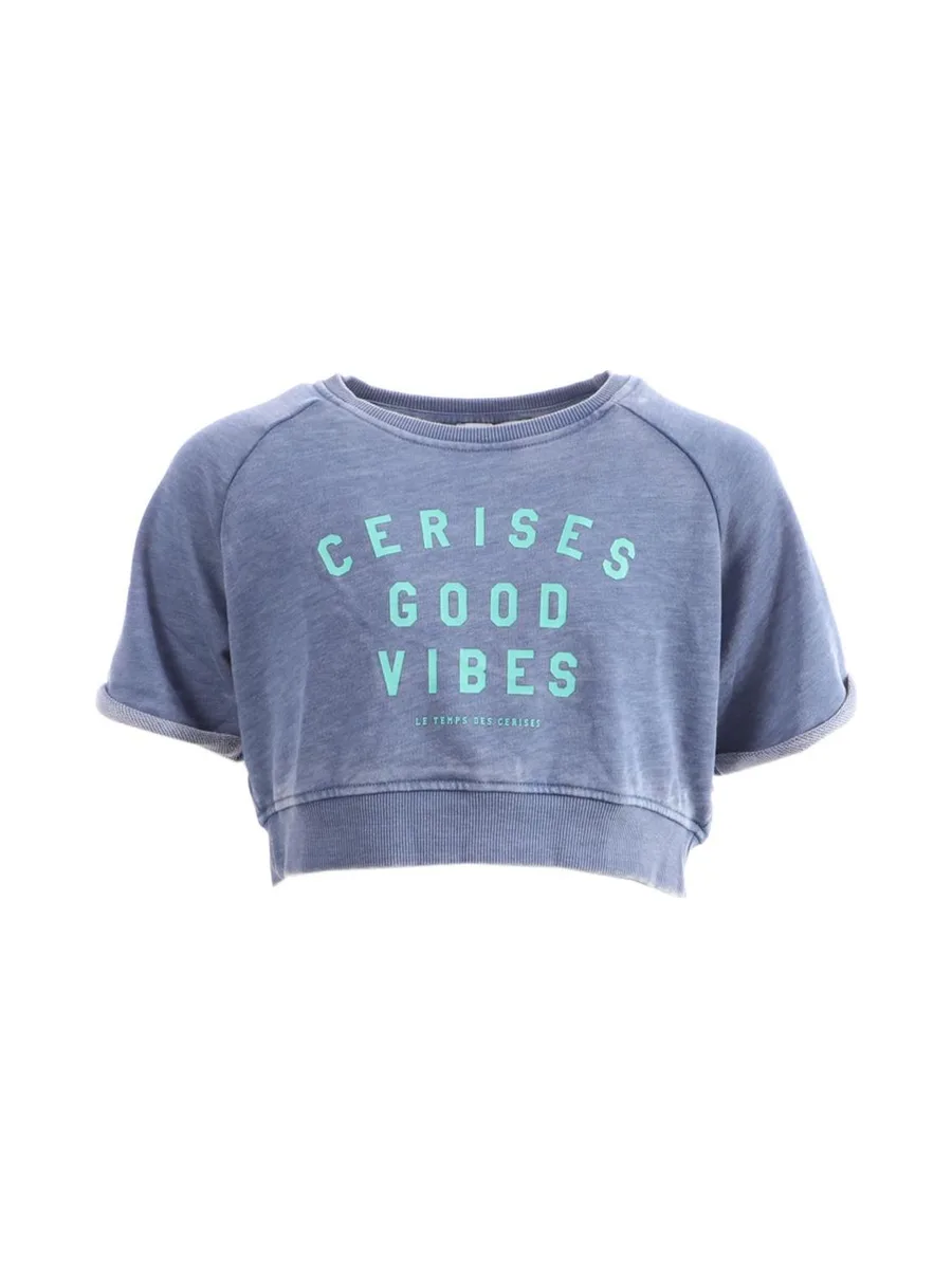 Sweat Court Bleu Fille Le Temps Des Cerises Damina 2