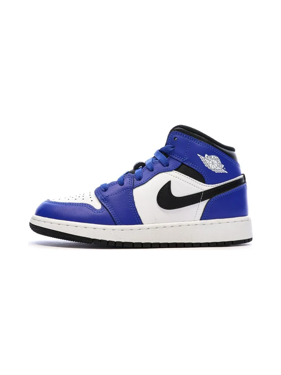Baskets Bleues/Blanches Garçon Nike Air Jordan 1 Mid 2