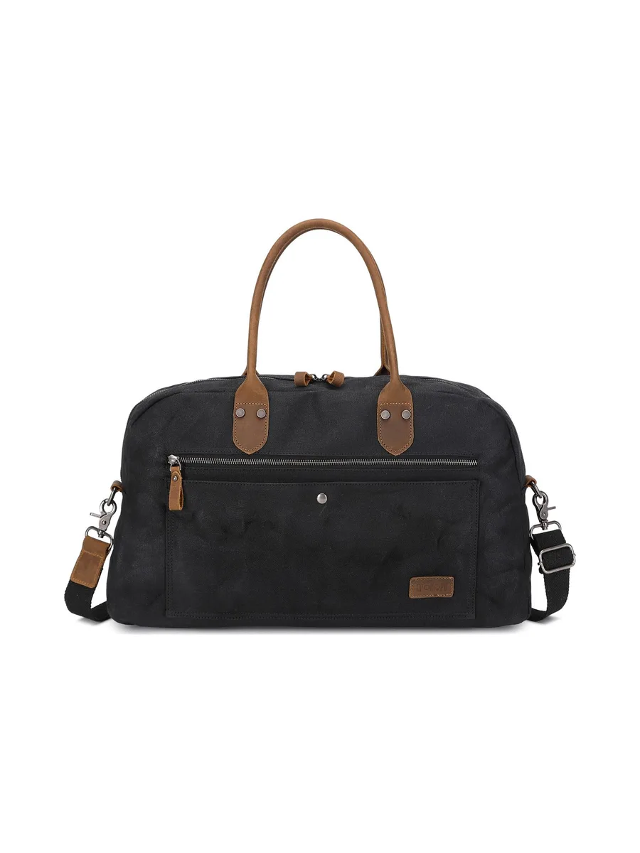 BART - Sac week-end en cuir véritable et toile enduite - Bleu 27