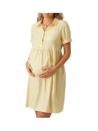 Robe Jaune Femme Mamalicious Lia 1