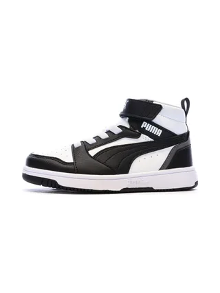 Baskets Blanc/Noires Garçon Puma Rebound 1