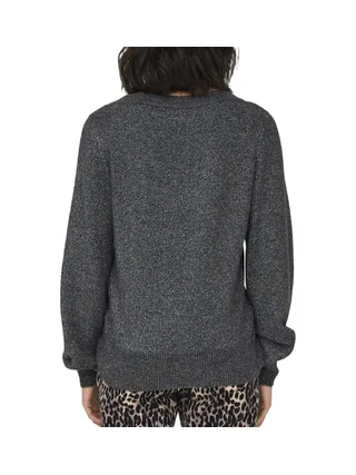 Pulls Gris Femme JDY Jdyrue Glitter L/s Boat Pullove Knt Noos 15330648-DGM 2