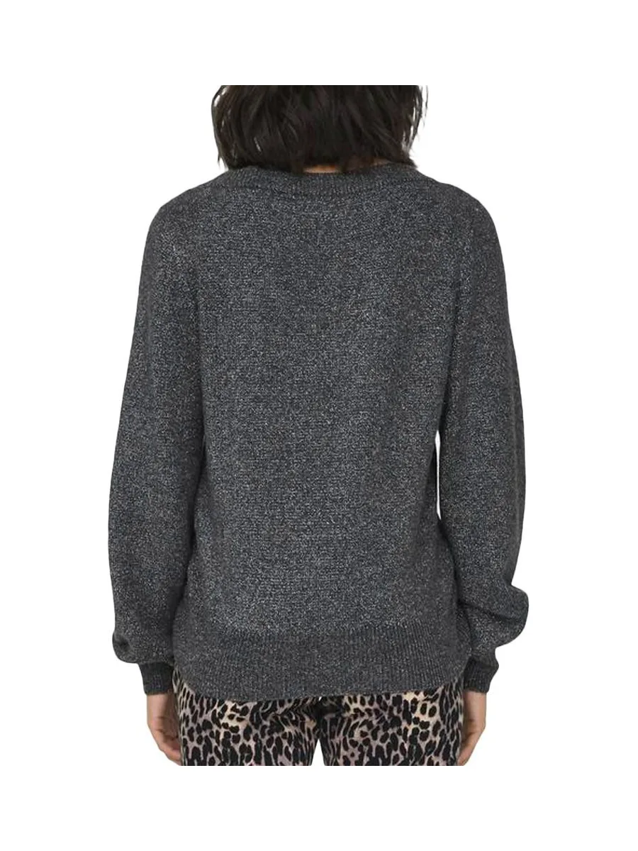 Pulls Gris Femme JDY Jdyrue Glitter L/s Boat Pullove Knt Noos 15330648-DGM 3