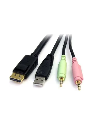 4-in-1 USB DisplayPort KVM Switch Cable 2
