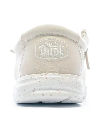 Chaussures Beige Fille Hey Dude Wally Youth Slub Canvas 3