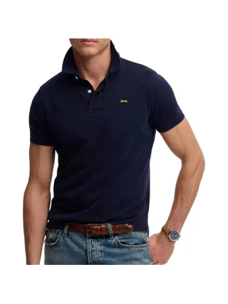 Polo Marine Foncé Homme Superdry Classic Pique 1