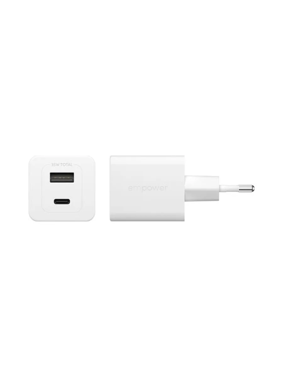 PanzerGlass empower™ by ® Turbo 35W Charger incl. USB-C + USB-A | EU Plug | Silver White 5