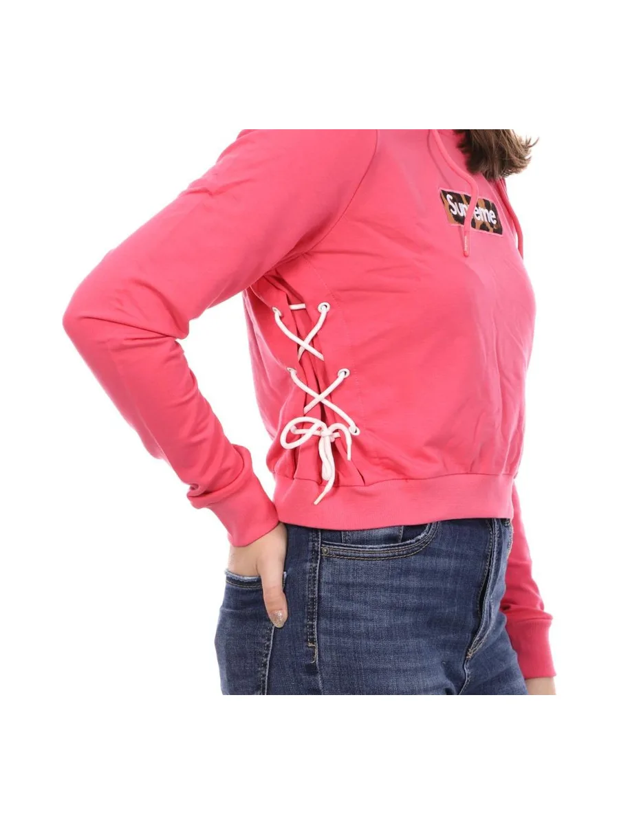 Sweat à capuche Rose Femme Supreme Grip Wild 3