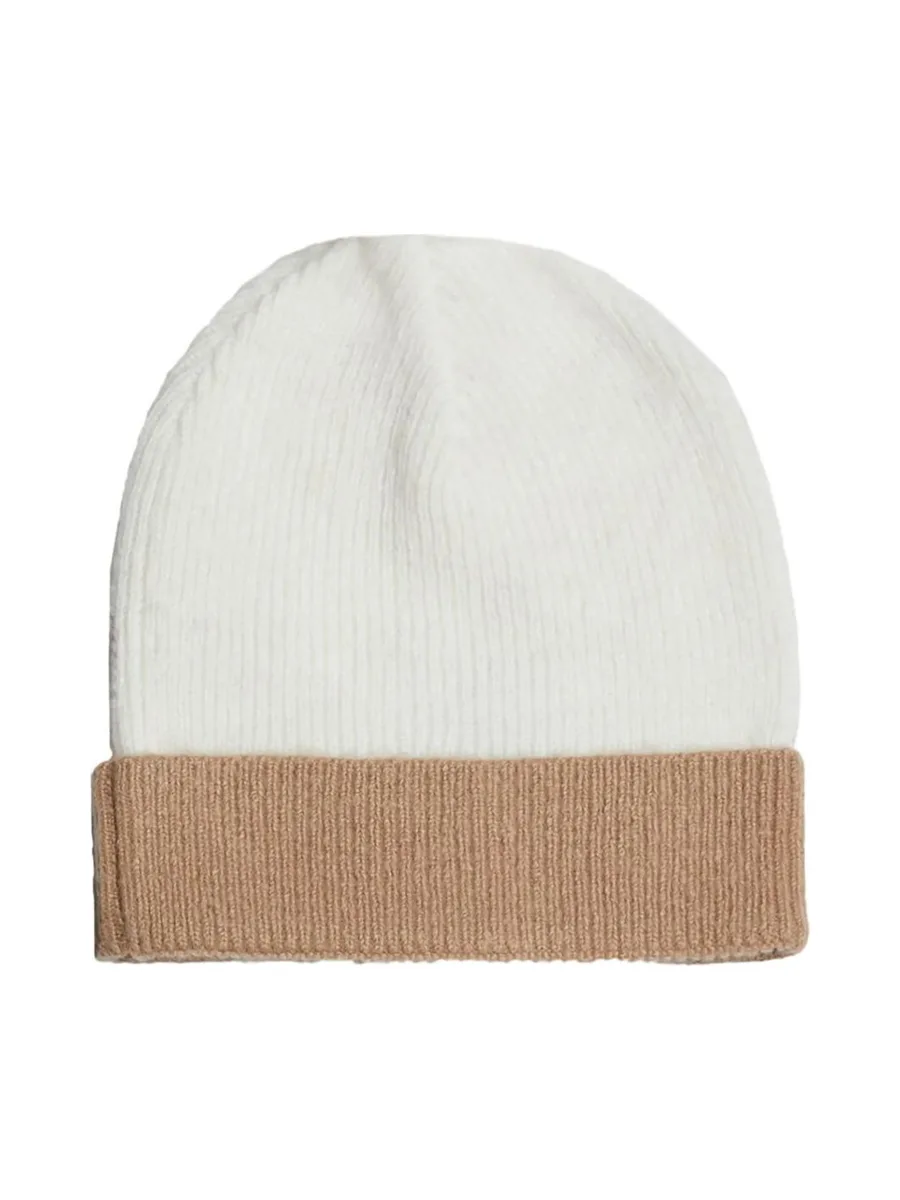 Bonnet Blanc/Marron Femme Tommy Hilfiger Beanie 3