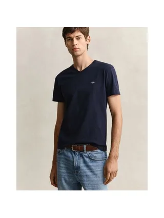 T-shirt GANT Slim Shield à col en V 2