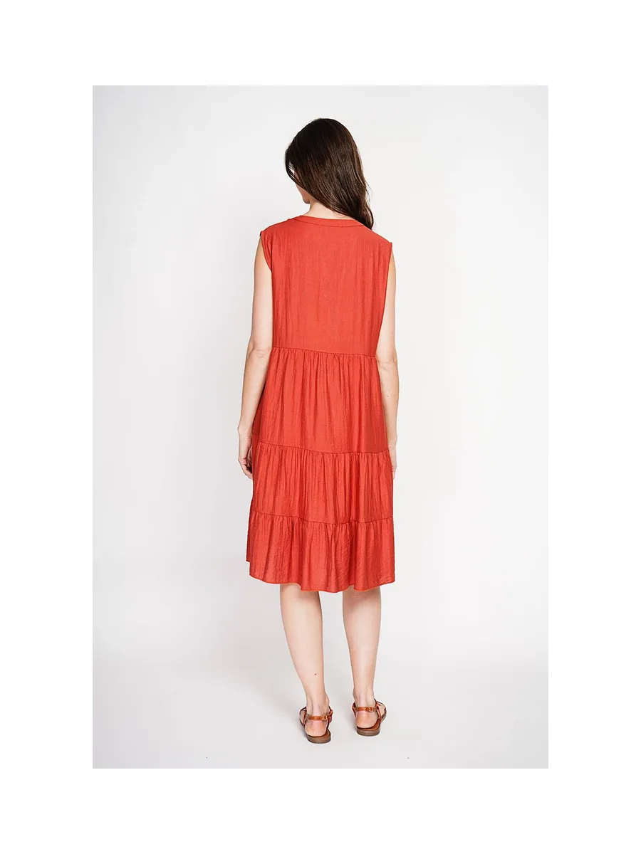 Robe col tunisien gaufrée à étages S/M 15