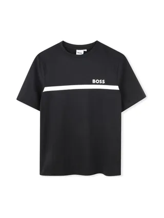 T-Shirt Noir/Blanc Garçon Hugo Boss J52727 1