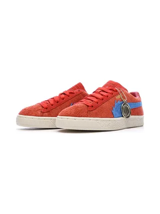 Baskets Rouge/Bleu Garçon Puma Suede One Piece Jr 6