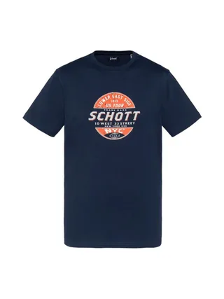 T-shirt Marine Homme Schott TSUSTOUR 1