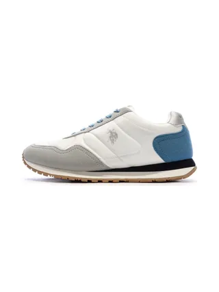 Baskets Blanches/Bleu/Gris Femme US Polo ASSN FS1 1