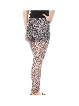 Legging à Imprimés Noir/Écru Vero Moda Lia 2