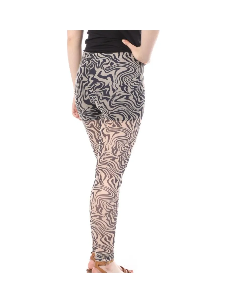 Legging à Imprimés Noir/Écru Vero Moda Lia 3
