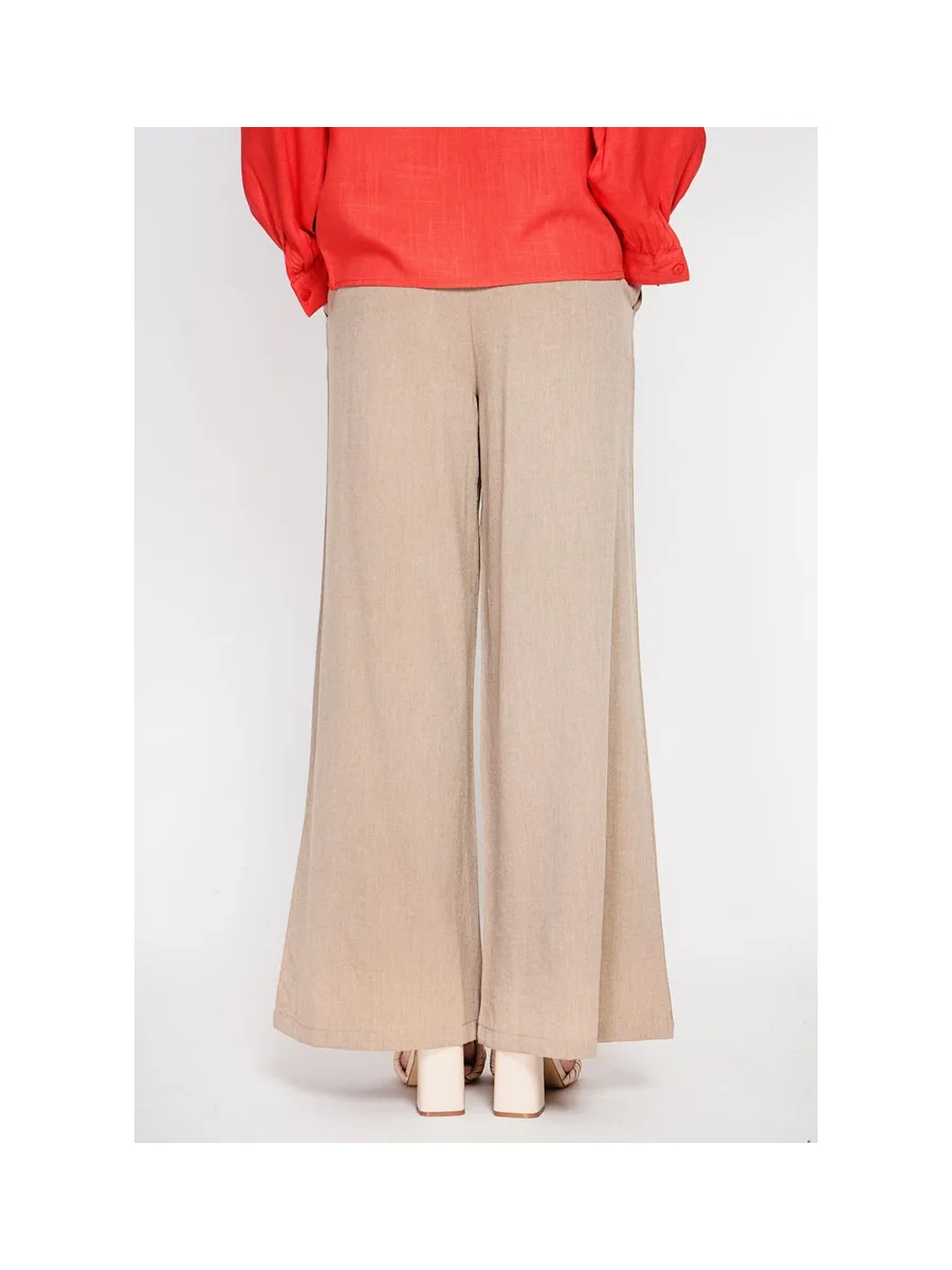 Pantalon large taille haute avec poches 6