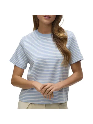 T-Shirt Bleu/Blanc Femme Vero Moda Naima 1