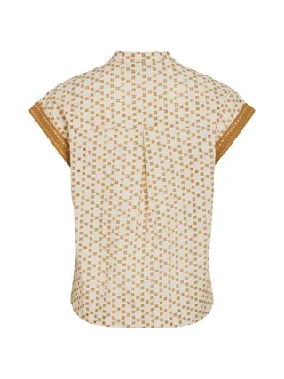T-Shirt Beige/Jaune Femme Vila Visumira 2
