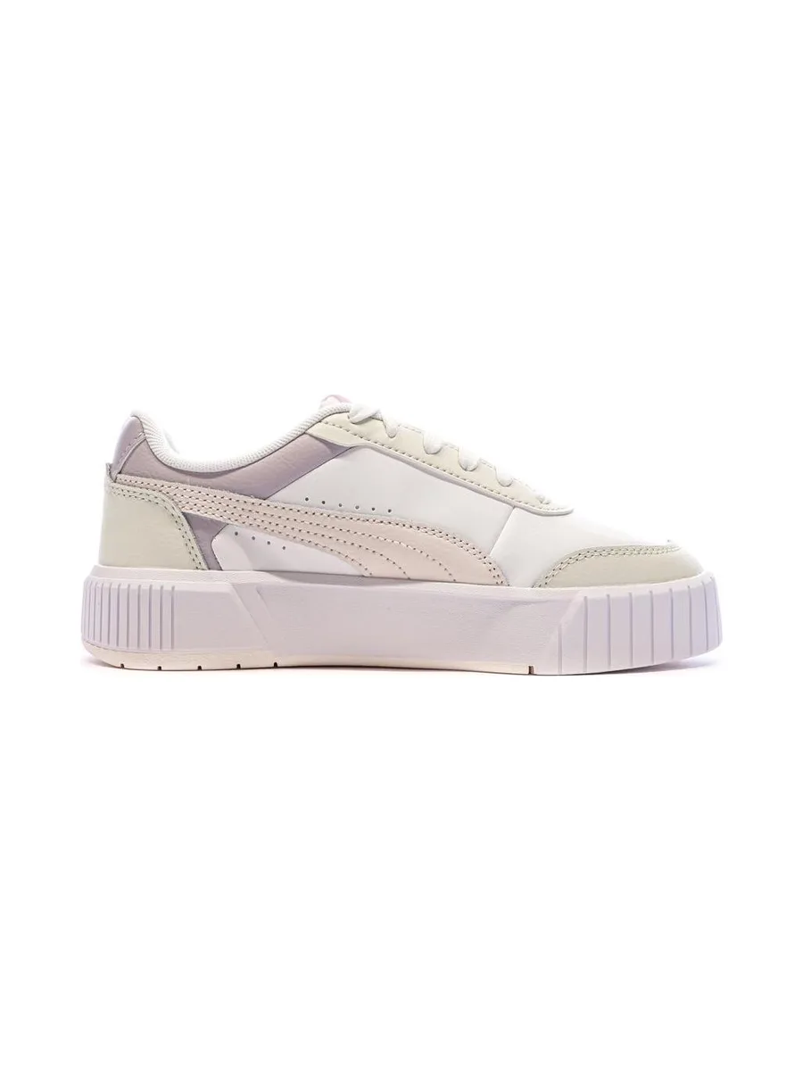 Baskets Blanches/Mauve Fille Puma Carina Mia 2