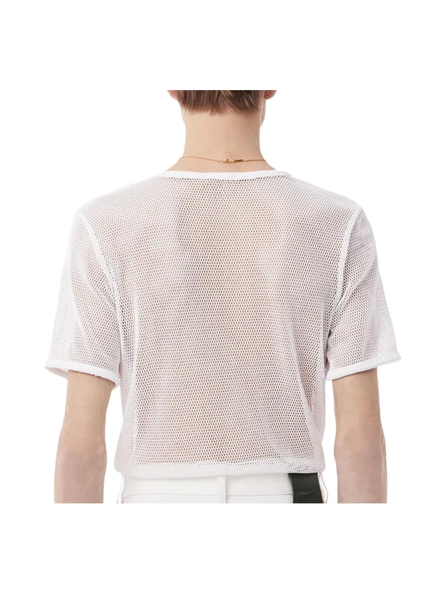 T-shirt Blanc Filet Homme Lacoste Runway Mesh 3