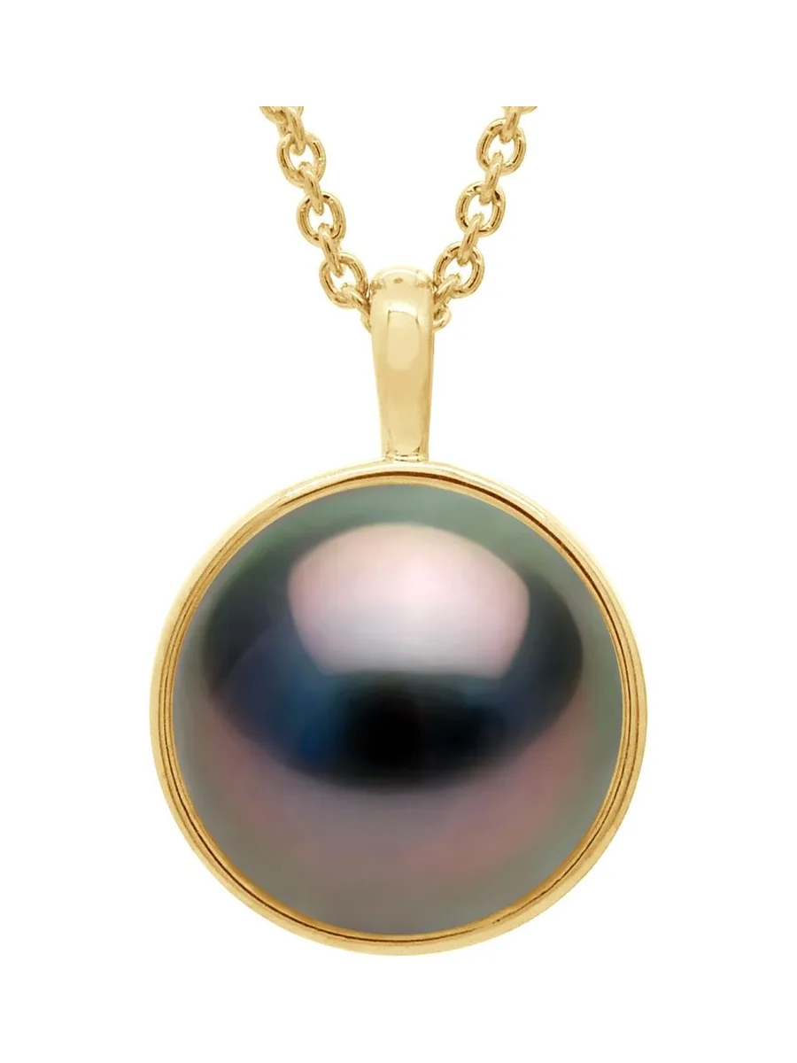 Collier Véritable Perle de Tahiti Ronde 10-11 mm — Or Jaune 375 Millièmes — 42 cm 1