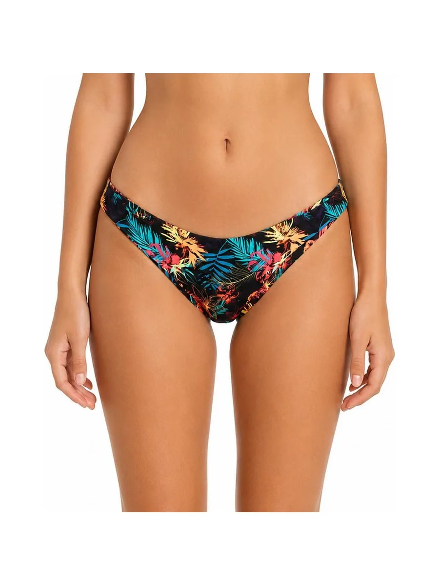 Bas de Bikini Noir/Fleurs Femme Happy & Co Brezilienne 2