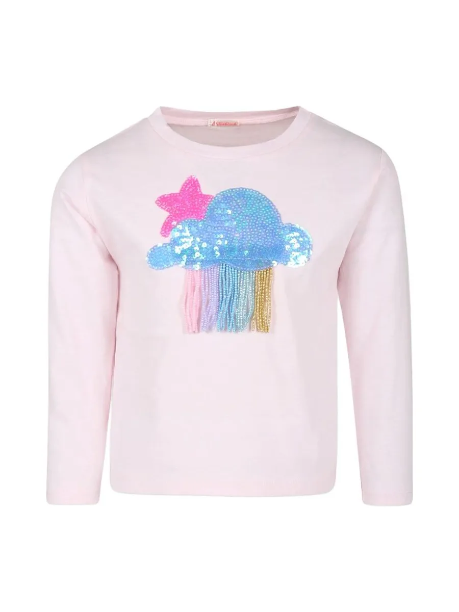 T-Shirt Manches Longues Rose Fille Billieblush U20645 2