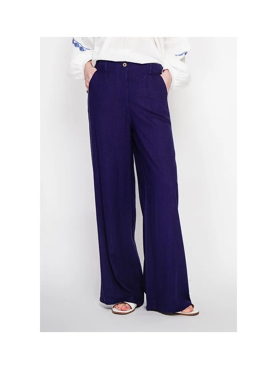 Pantalon ample Taille élastique à l'arrière avec poche plaquée 12