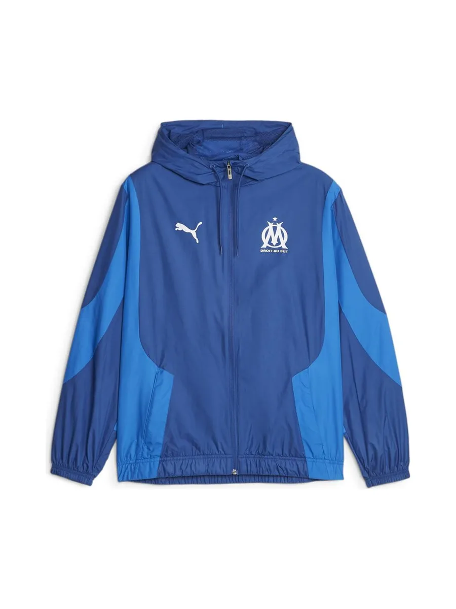 OM Veste Prematch Bleu Homme foot Puma 2023/24 2