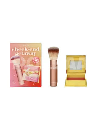 Benefit Cheek-End Getaway Set 6g - Shellie Blush 6gr/Multitasking Brush 1