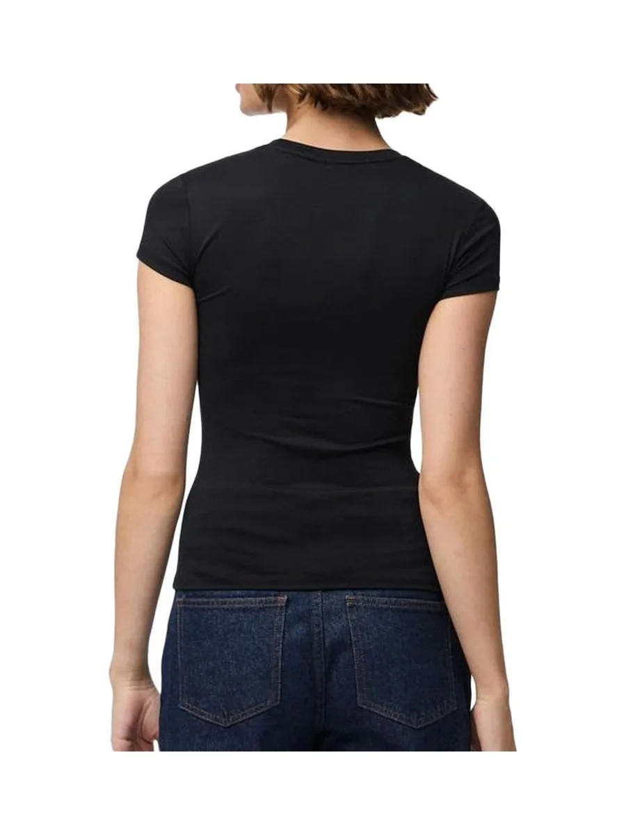 T-Shirt Noir Femme Pieces Fylla 3
