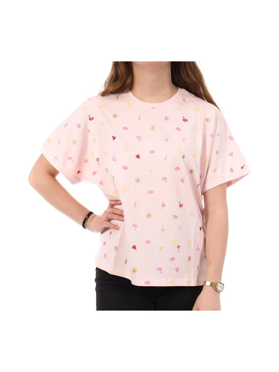 T-Shirt Rose Femme Teddy Smith Kady 2