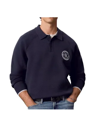 Pull Marine Homme Calvin Klein Jeans Varsity 1